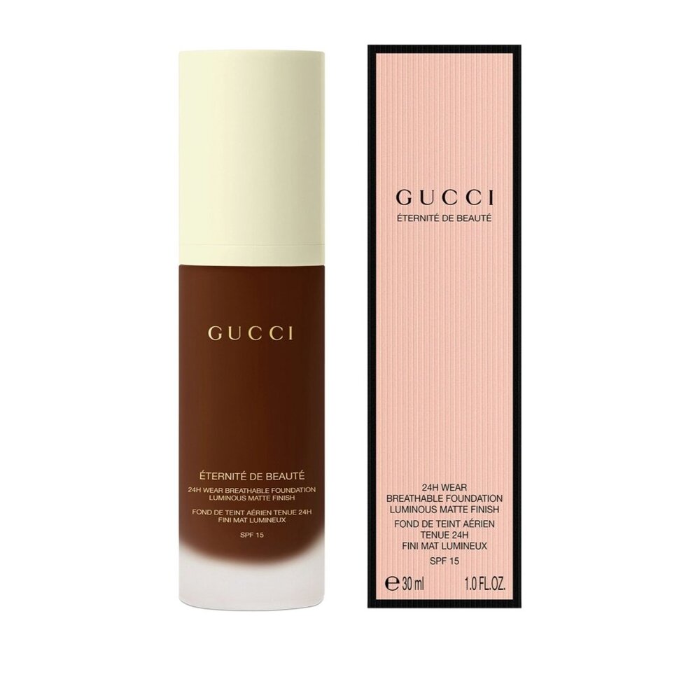 NEW Gucci 24 Hour Full Coverage Luminous Foundation #480N/100%AUTHENTIC